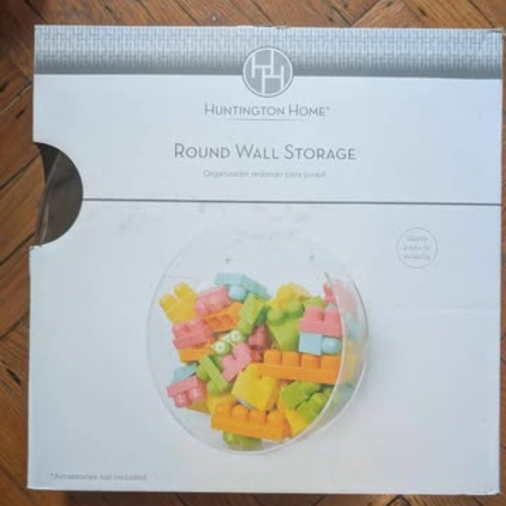 Huntington Home Clear Round Wall Storage with Multicolor Accents